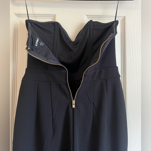 Express Black Strapless Sweetheart Neck Jumpsuit - Picture 8 of 12